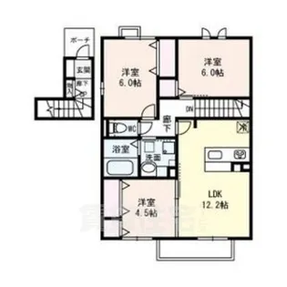 2LDKの間取り画像