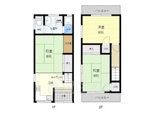 大阪府東大阪市菱屋東1丁目【一戸建】の間取り