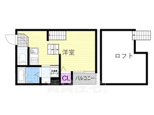 スカイフラット姫島【1階】の間取り