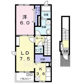 大阪府大阪市東住吉区北田辺4丁目【アパート】の間取り