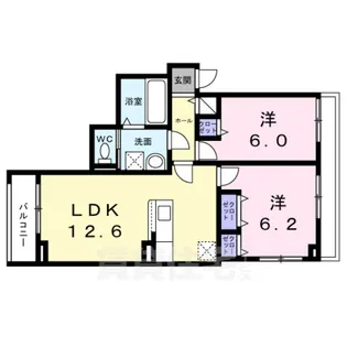 クローバー ノワール【2階】の間取り