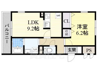 1LDKの間取り画像