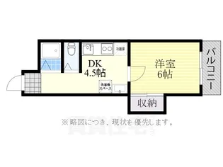 1DKの間取り画像