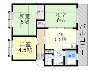 ハイツ堤下【103号室】の間取り
