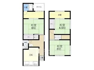 大阪府東大阪市喜里川町【一戸建】の間取り