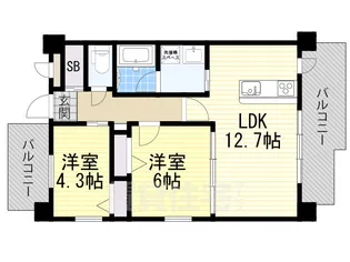 ルネサンス【4階】の間取り