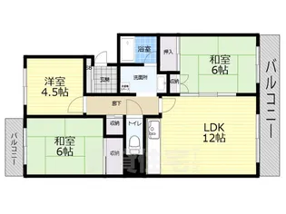 フォルク北千里C棟【3階】の間取り