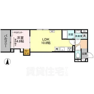 GRAMM丹波口【3階】の間取り