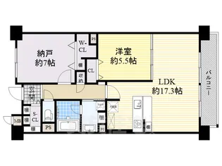 フロイデ川添【5階】の間取り