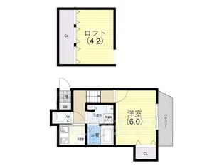 グランメール腕塚ANNEX【1階】の間取り