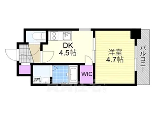 ワールドアイ大阪West Gate【10階】の間取り