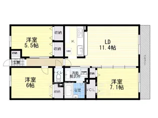 レジェンダリー甲子園浦風町【2階】の間取り