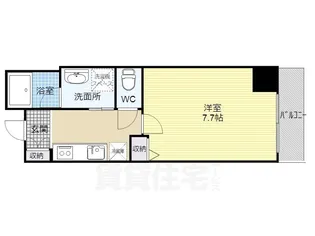 アスヴェル京都西大路御池【1階】の間取り