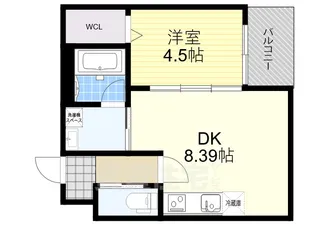 ステラキャットハート【1階】の間取り