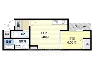 ステラキャットハート【1階】の間取り