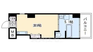 ブローニュかもがわ【4階】の間取り