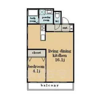 オプティマル勝川【3階】の間取り