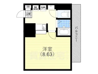 プレアデス月見山【4階】の間取り