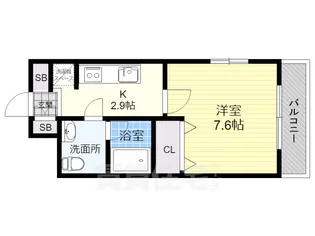 ベストレジデンス八尾【3階】の間取り