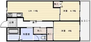 第2洛西ハイツ【1階】の間取り