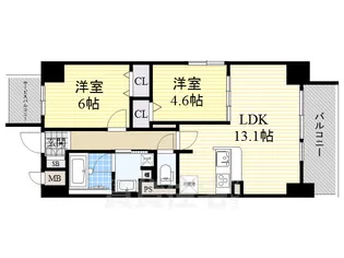 エターナ千里丘【3階】の間取り