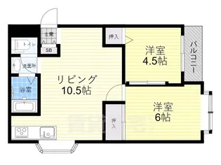 サン&ピース【4階】の間取り