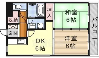 リバーエイト南分【3階】の間取り