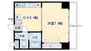 シボラ六条高倉【5階】の間取り