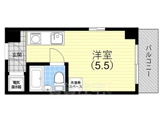 カサベラエステ三宮【613号室】の間取り
