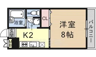 山科ガーデンハイツ【1階】の間取り