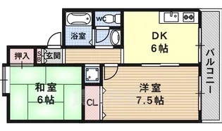 セジュール小原【2階】の間取り