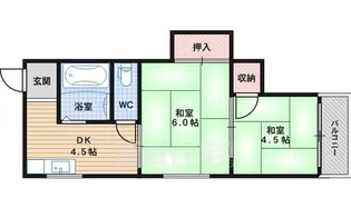 ナイトープラザ【2階】の間取り