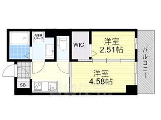 NU長居公園【4階】の間取り