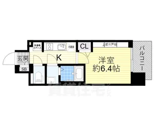 プレサンス大津京町ヴェリス【6階】の間取り