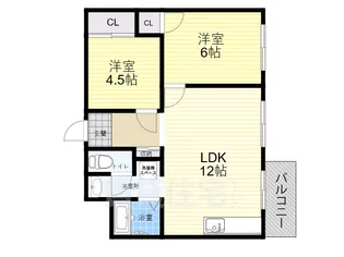 アネックス平野【5階】の間取り