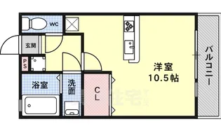 アムール西桂 B棟【1階】の間取り