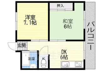 クリーンハイツ豊里【4階】の間取り