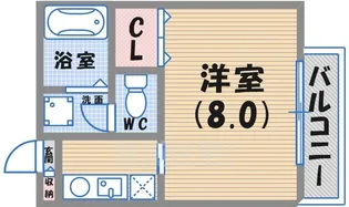 山戸ハイツB棟【1階】の間取り