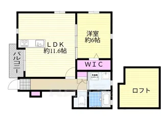 プチシャンブル花川【1階】の間取り