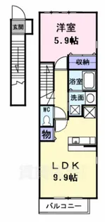 カルア千成【2階】の間取り