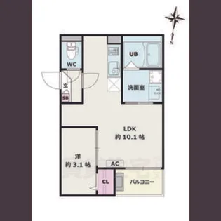 Jack motohoshizaki1【3階】の間取り