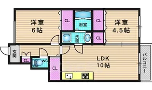 ソレイユ西向日A棟【1階】の間取り