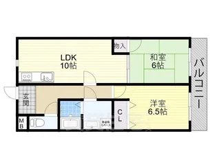 プレステージハイツ【2階】の間取り
