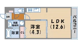 オーパスワン西宮【1階】の間取り
