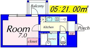 京卓ハイツ【2階】の間取り