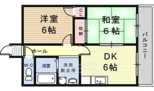 きゃぴたる北浜【2階】の間取り