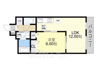 レスパスカルム【1階】の間取り