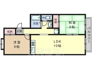 京都府京都市西京区樫原八反田【アパート】の間取り