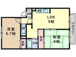 B・ベルヴィル【2階】の間取り