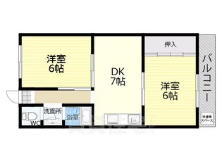 グランベガ平野南【302号室】の間取り